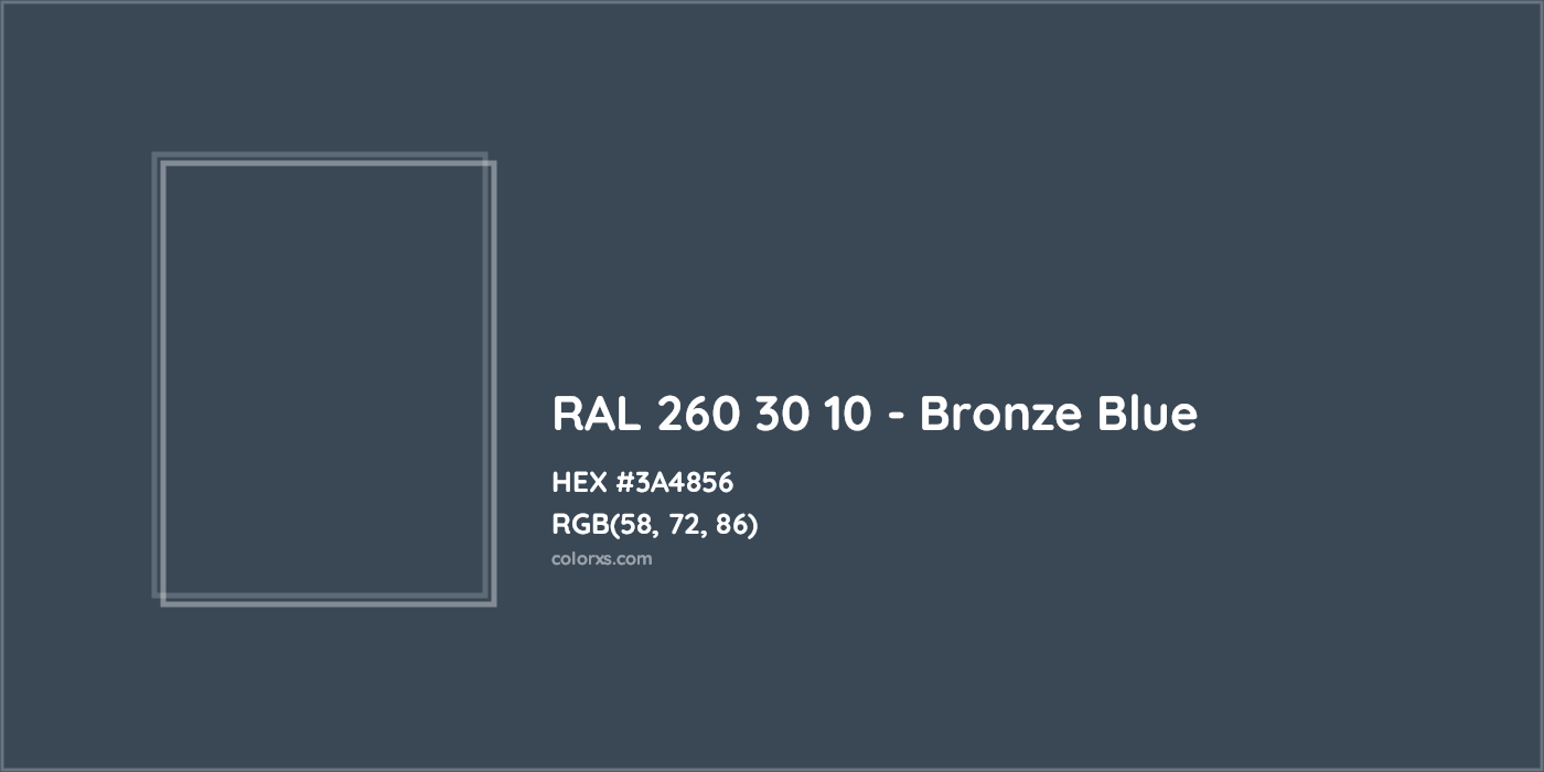 About RAL 260 30 10 - Blue Color - Color codes, colors and paints - colorxs.com