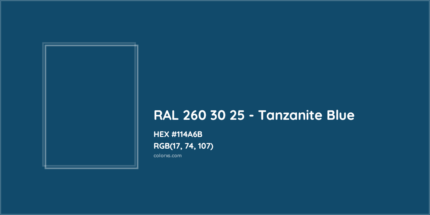 HEX #114A6B RAL 260 30 25 - Tanzanite Blue CMS RAL Design - Color Code