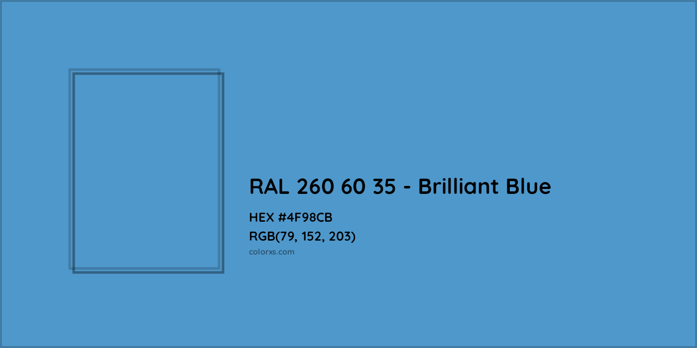 HEX #4F98CB RAL 260 60 35 - Brilliant Blue CMS RAL Design - Color Code