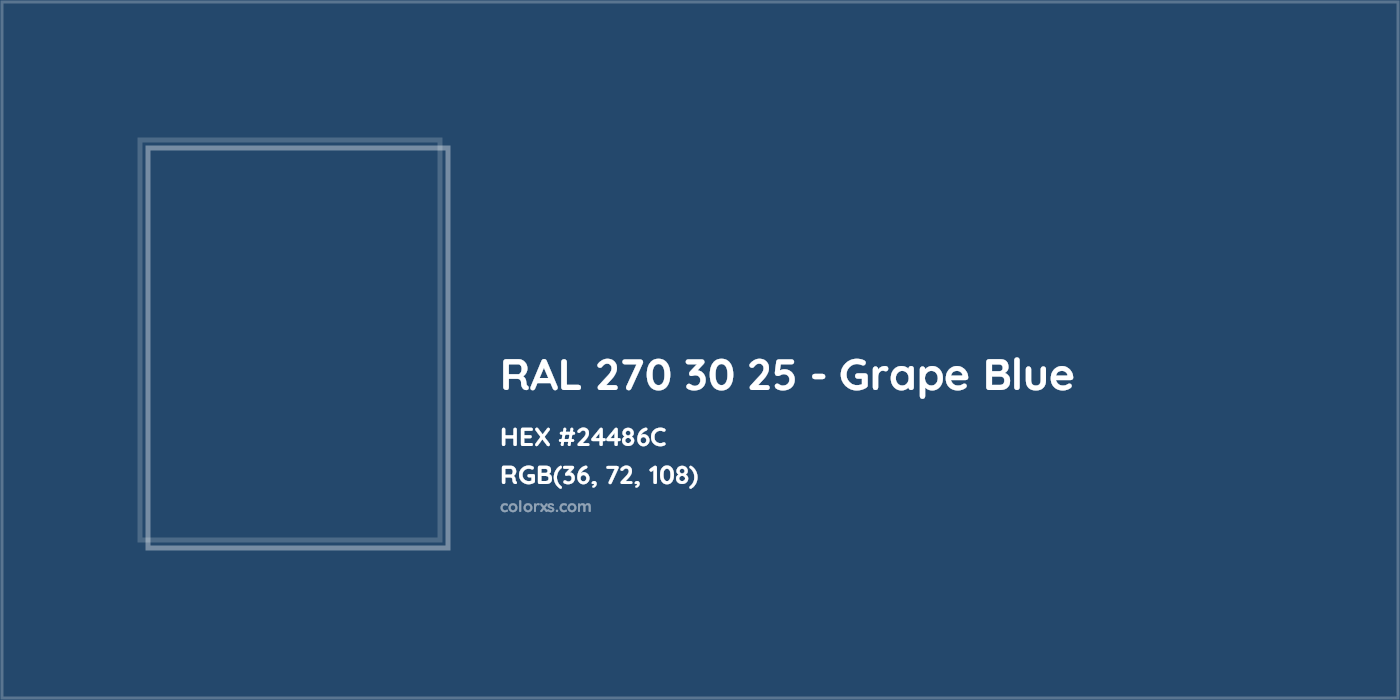 HEX #24486C RAL 270 30 25 - Grape Blue CMS RAL Design - Color Code