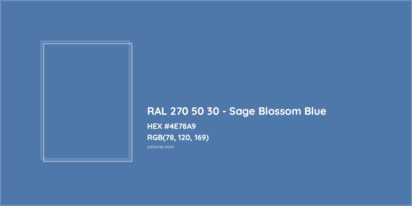 HEX #4E78A9 RAL 270 50 30 - Sage Blossom Blue CMS RAL Design - Color Code