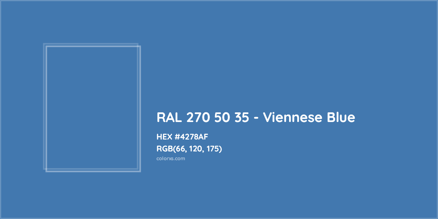 HEX #4278AF RAL 270 50 35 - Viennese Blue CMS RAL Design - Color Code