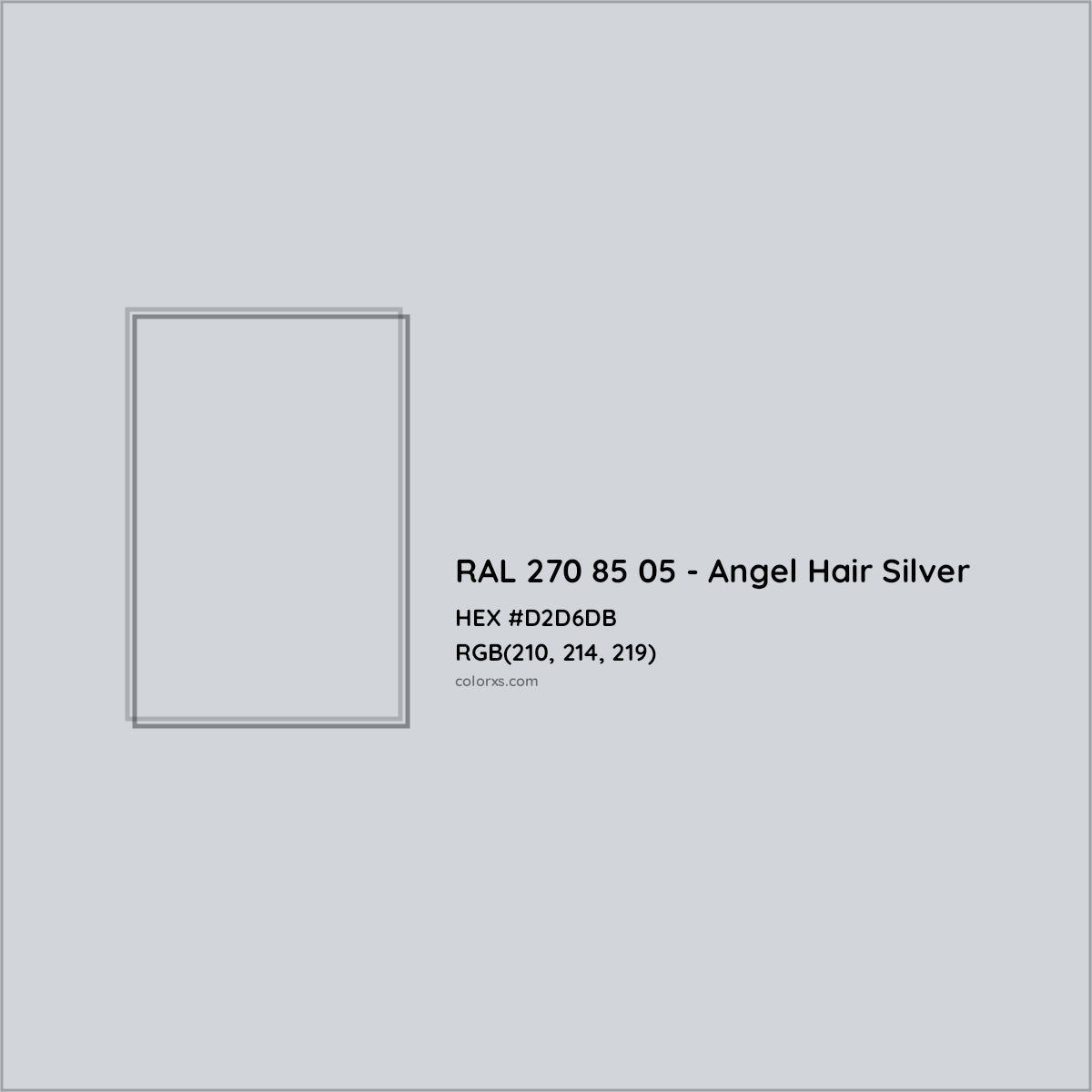 HEX #D2D6DB RAL 270 85 05 - Angel Hair Silver CMS RAL Design - Color Code