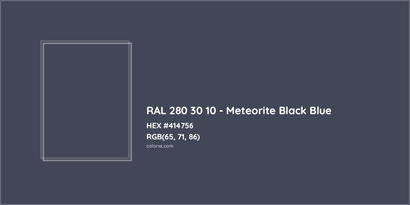 HEX #414756 RAL 280 30 10 - Meteorite Black Blue CMS RAL Design - Color Code