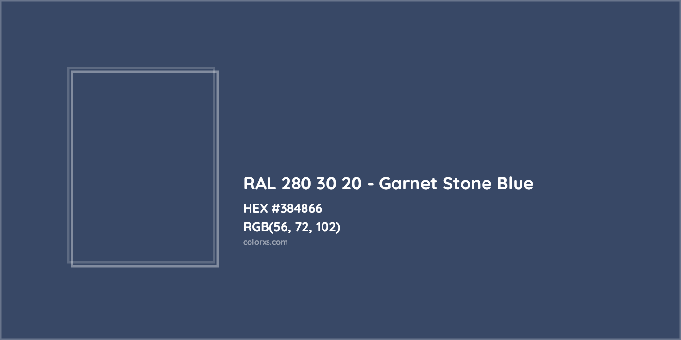 HEX #384866 RAL 280 30 20 - Garnet Stone Blue CMS RAL Design - Color Code