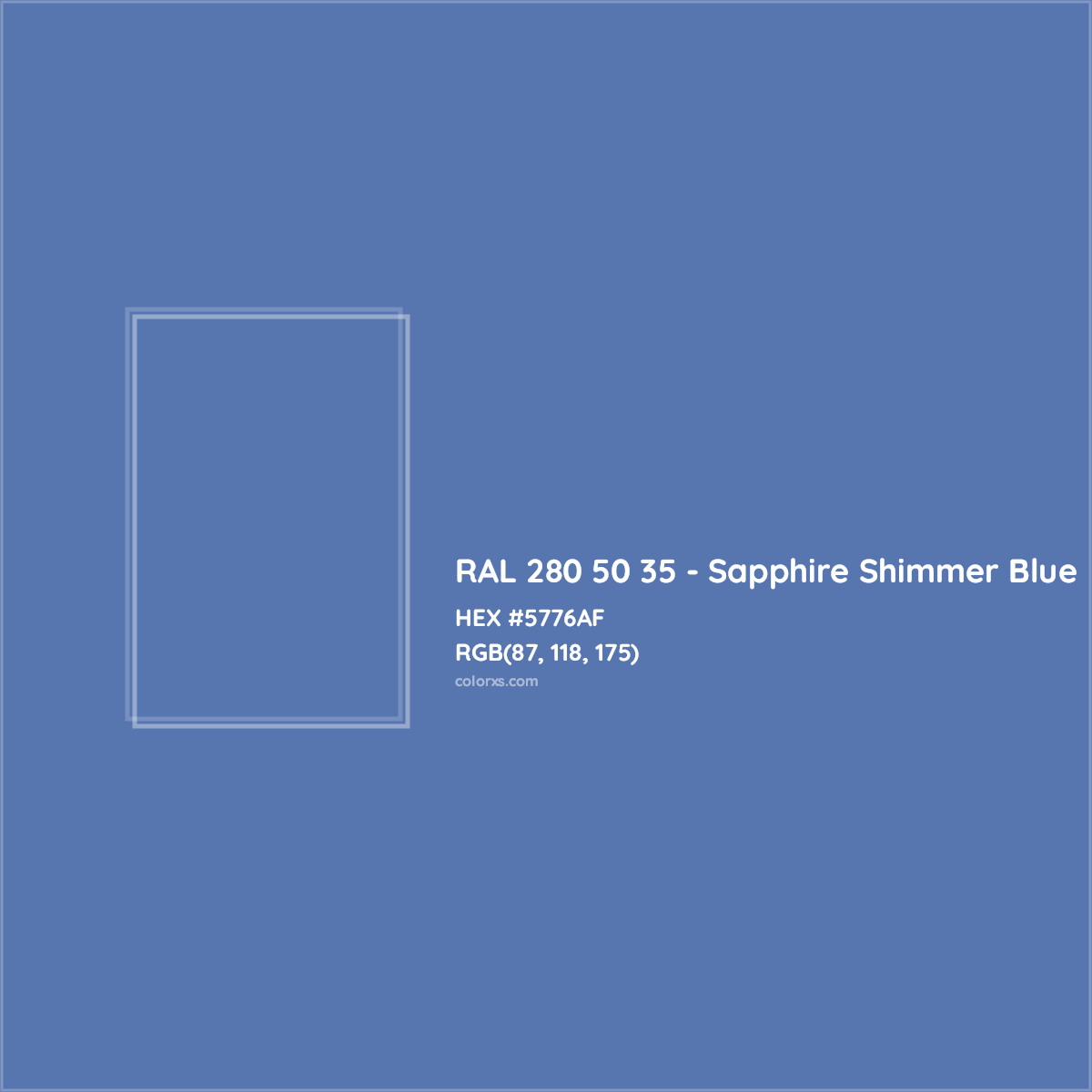 HEX #5776AF RAL 280 50 35 - Sapphire Shimmer Blue CMS RAL Design - Color Code