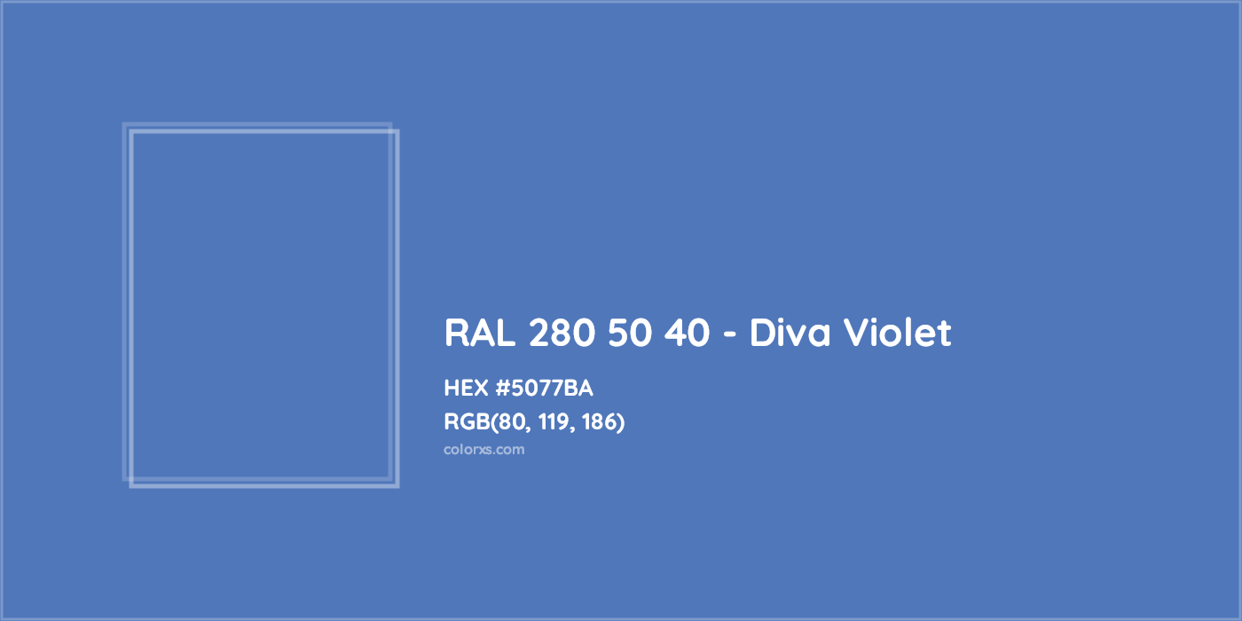 HEX #5077BA RAL 280 50 40 - Diva Violet CMS RAL Design - Color Code