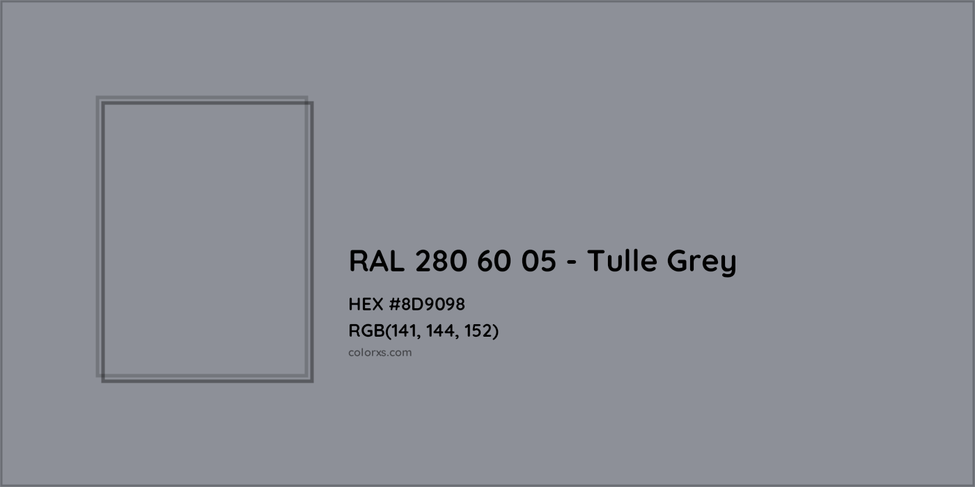 HEX #8D9098 RAL 280 60 05 - Tulle Grey CMS RAL Design - Color Code