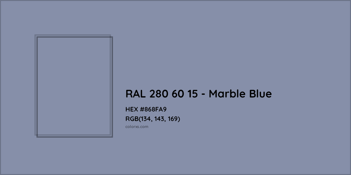 HEX #868FA9 RAL 280 60 15 - Marble Blue CMS RAL Design - Color Code