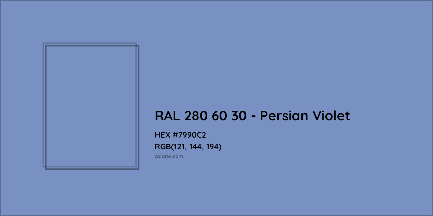 HEX #7990C2 RAL 280 60 30 - Persian Violet CMS RAL Design - Color Code