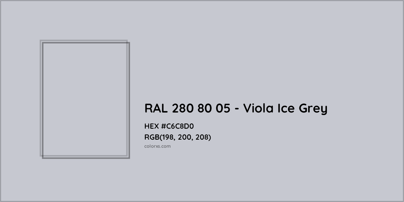 HEX #C6C8D0 RAL 280 80 05 - Viola Ice Grey CMS RAL Design - Color Code