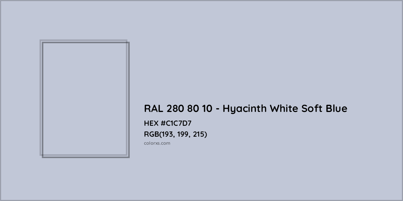 HEX #C1C7D7 RAL 280 80 10 - Hyacinth White Soft Blue CMS RAL Design - Color Code