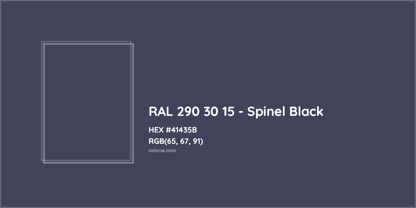 HEX #41435B RAL 290 30 15 - Spinel Black CMS RAL Design - Color Code