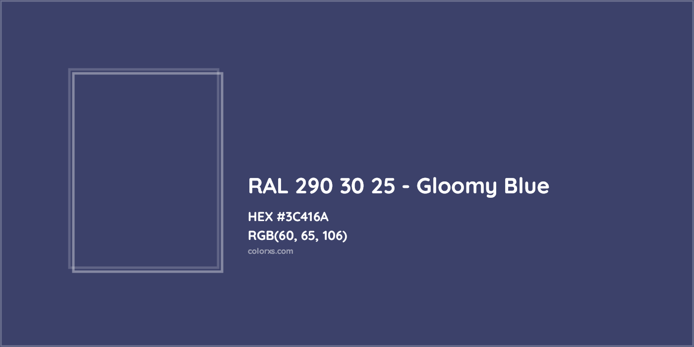 HEX #3C416A RAL 290 30 25 - Gloomy Blue CMS RAL Design - Color Code