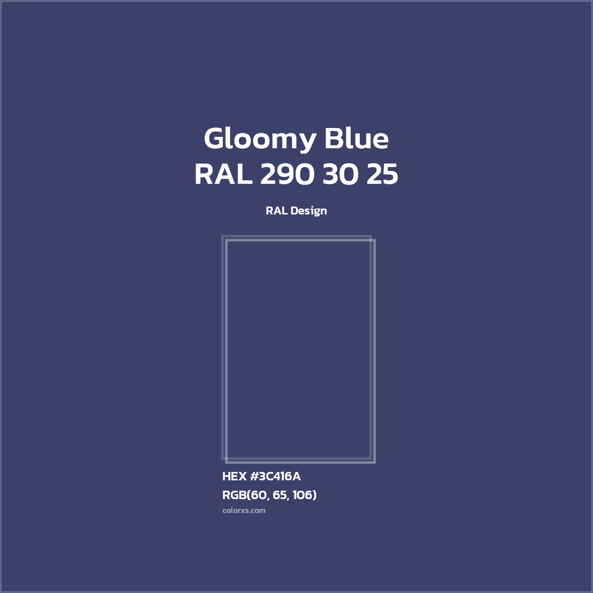 HEX #3C416A RAL 290 30 25 - Gloomy Blue CMS RAL Design - Color Code