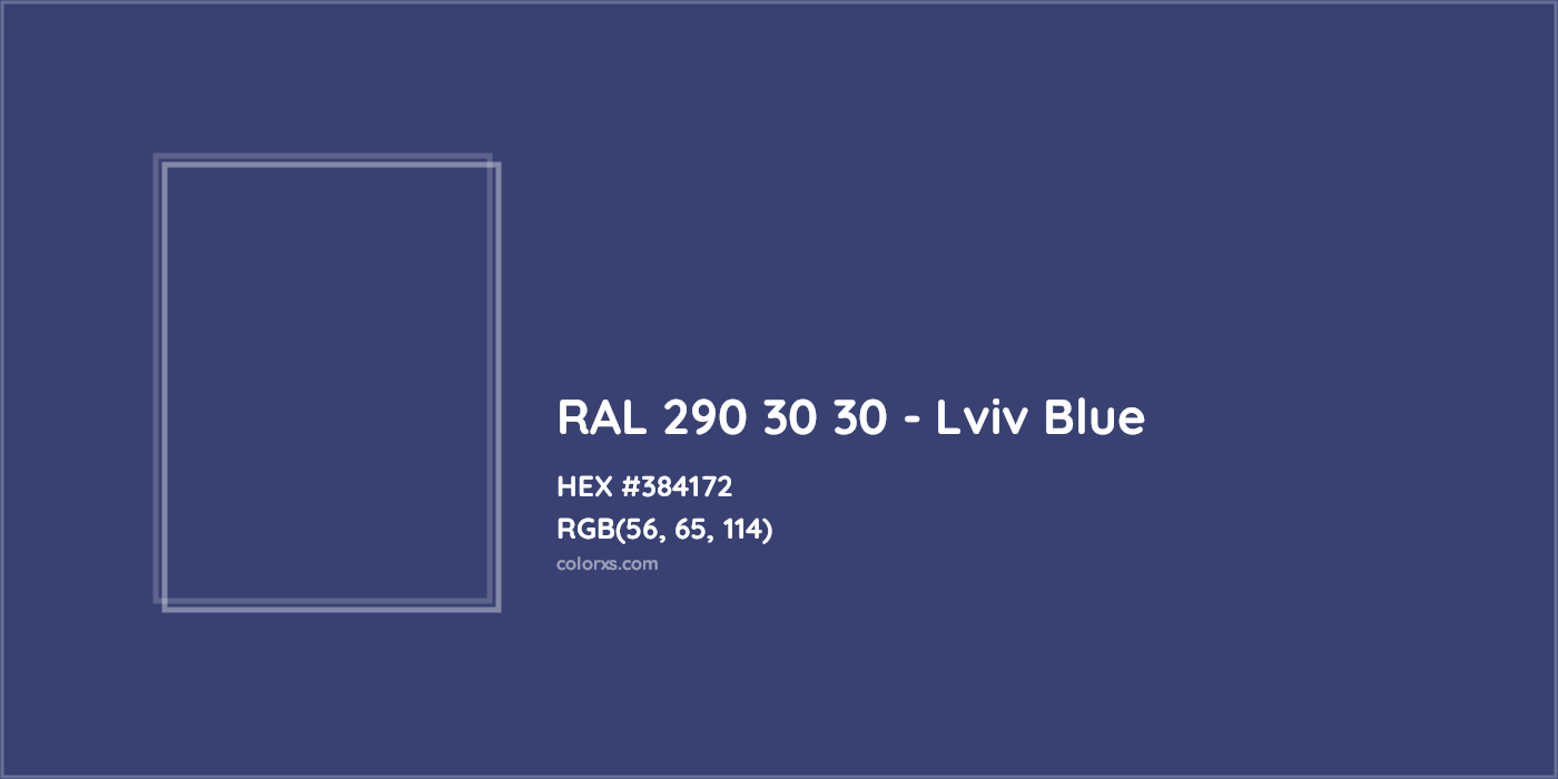 HEX #384172 RAL 290 30 30 - Lviv Blue CMS RAL Design - Color Code