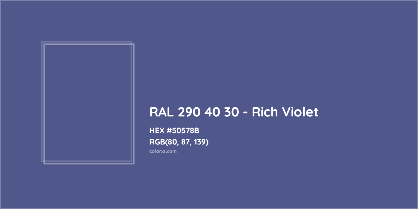 HEX #50578B RAL 290 40 30 - Rich Violet CMS RAL Design - Color Code