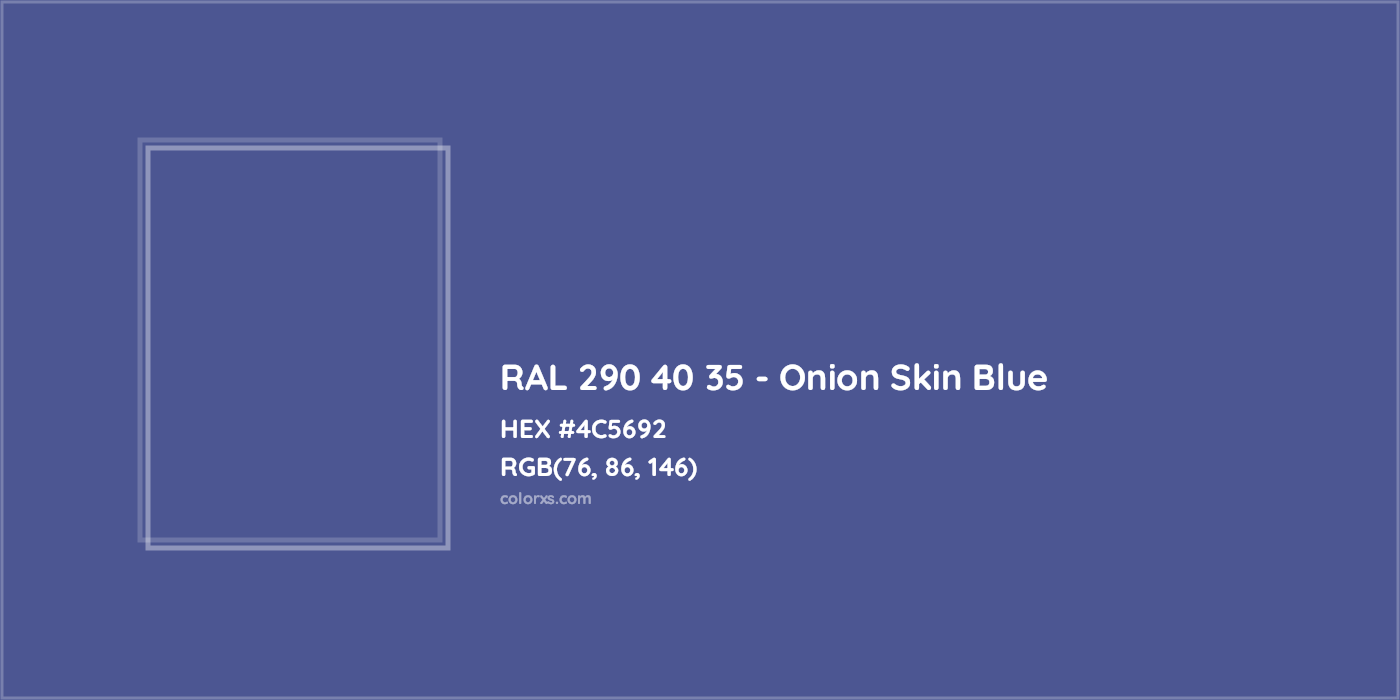 HEX #4C5692 RAL 290 40 35 - Onion Skin Blue CMS RAL Design - Color Code
