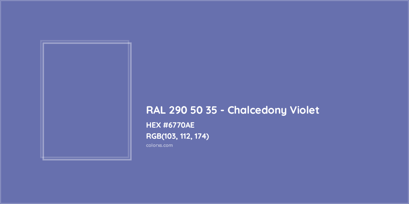 HEX #6770AE RAL 290 50 35 - Chalcedony Violet CMS RAL Design - Color Code