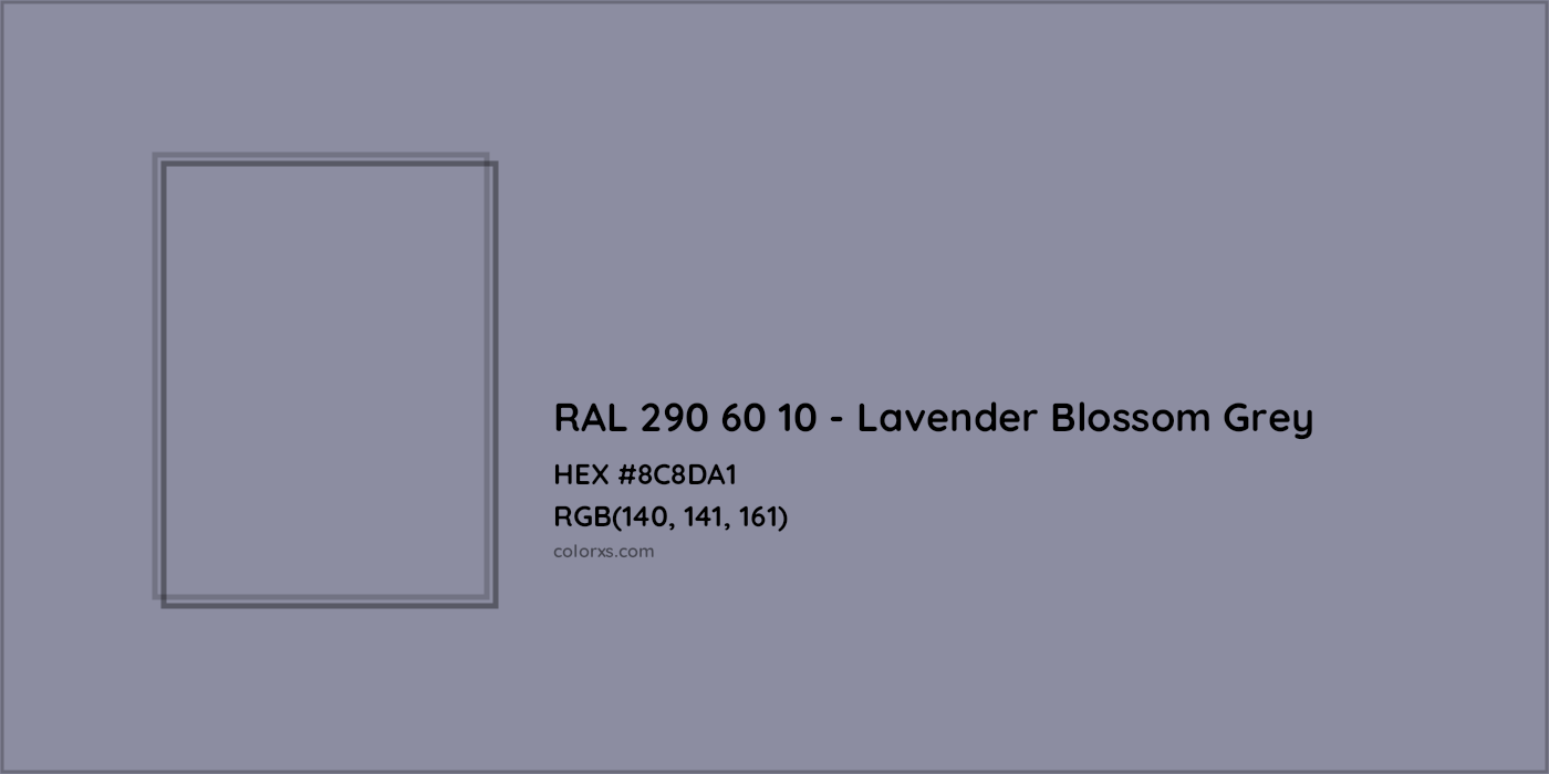 HEX #8C8DA1 RAL 290 60 10 - Lavender Blossom Grey CMS RAL Design - Color Code