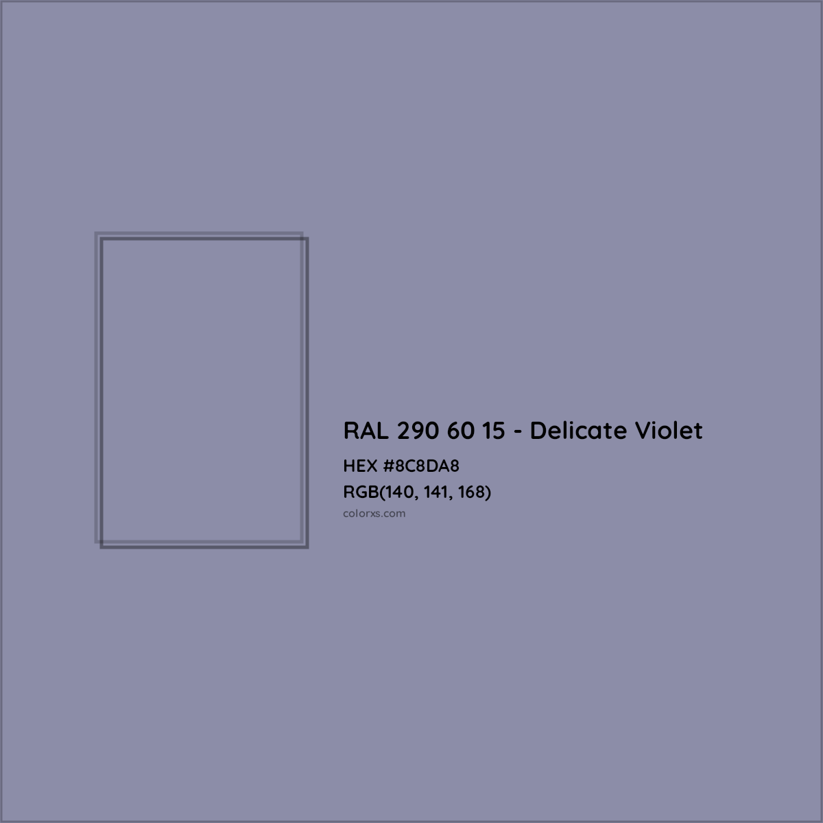 HEX #8C8DA8 RAL 290 60 15 - Delicate Violet CMS RAL Design - Color Code