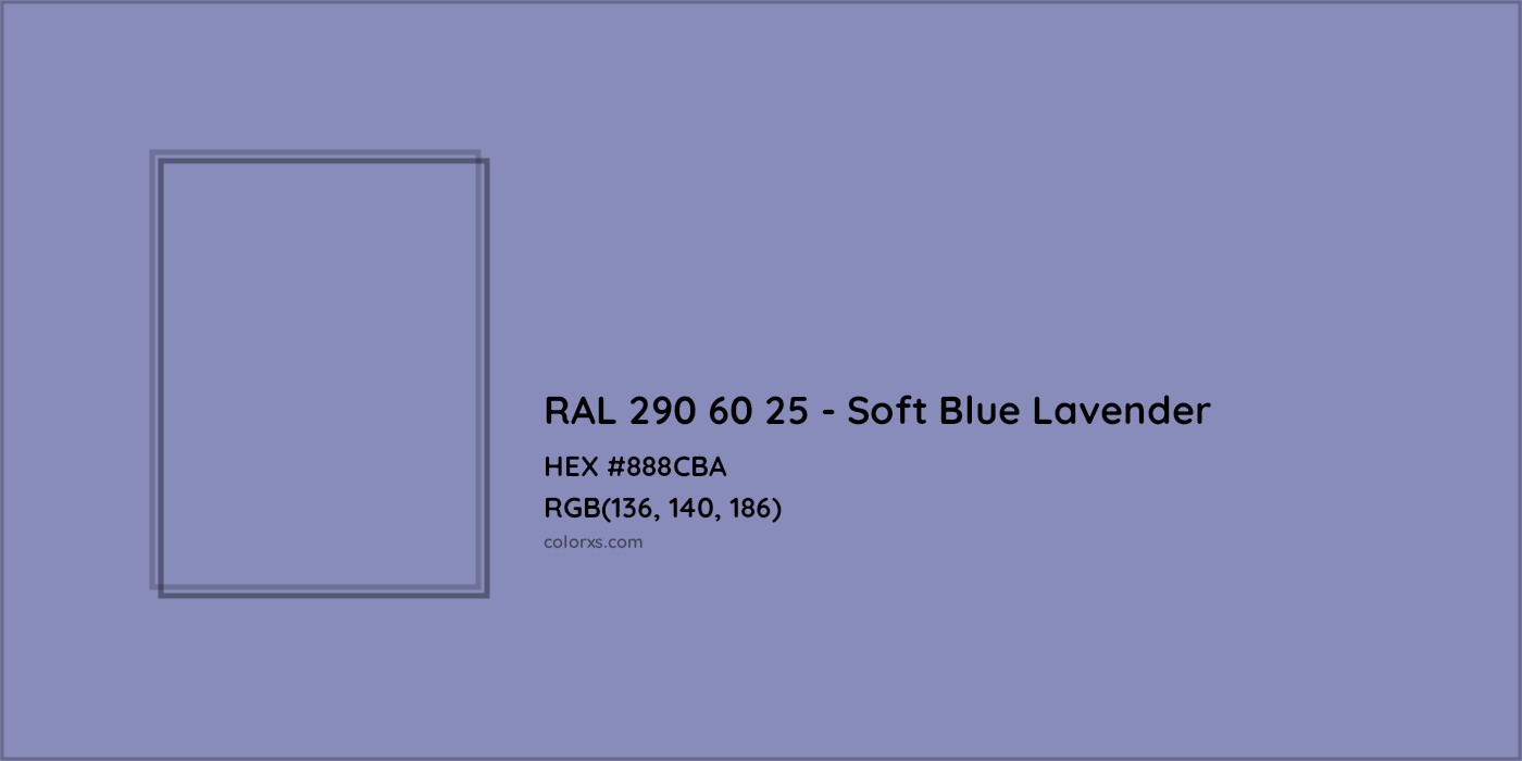 HEX #888CBA RAL 290 60 25 - Soft Blue Lavender CMS RAL Design - Color Code