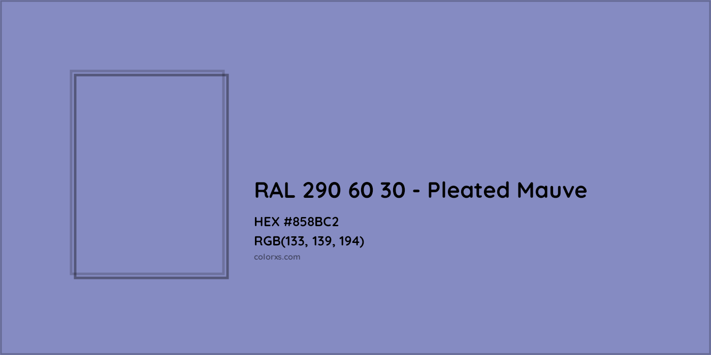 HEX #858BC2 RAL 290 60 30 - Pleated Mauve CMS RAL Design - Color Code