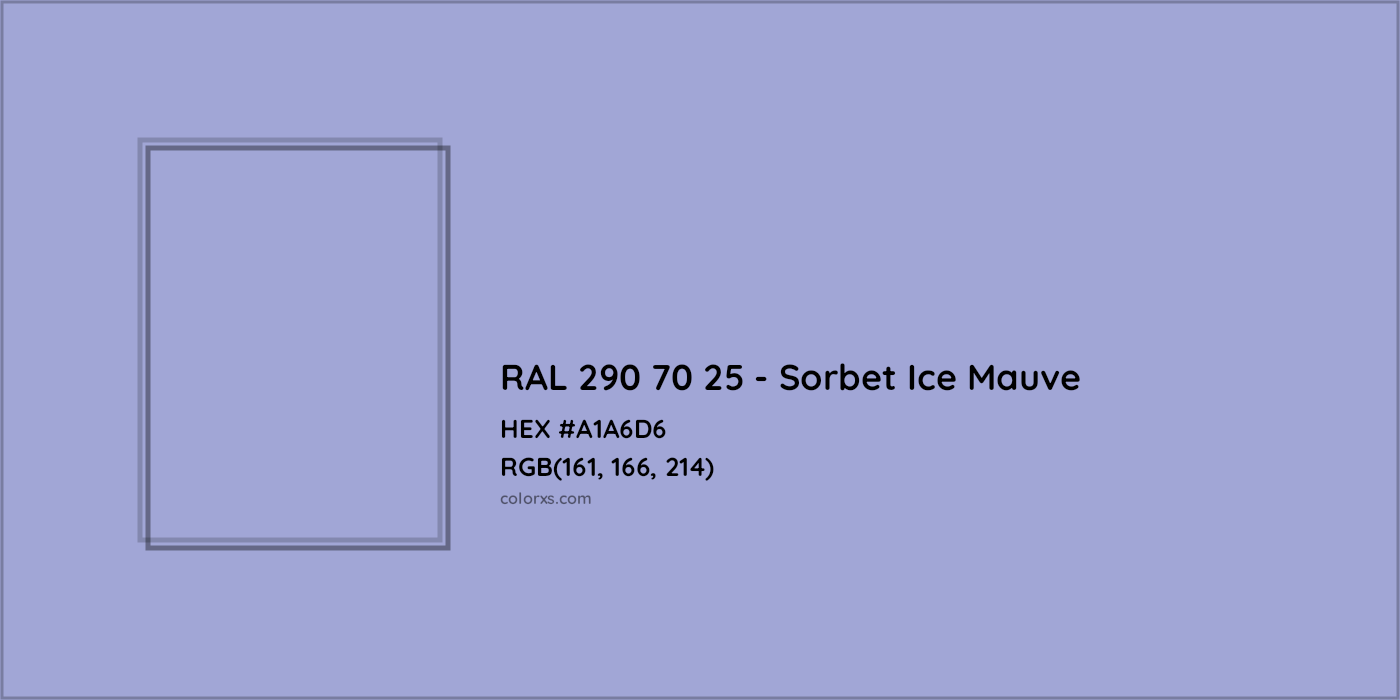 HEX #A1A6D6 RAL 290 70 25 - Sorbet Ice Mauve CMS RAL Design - Color Code