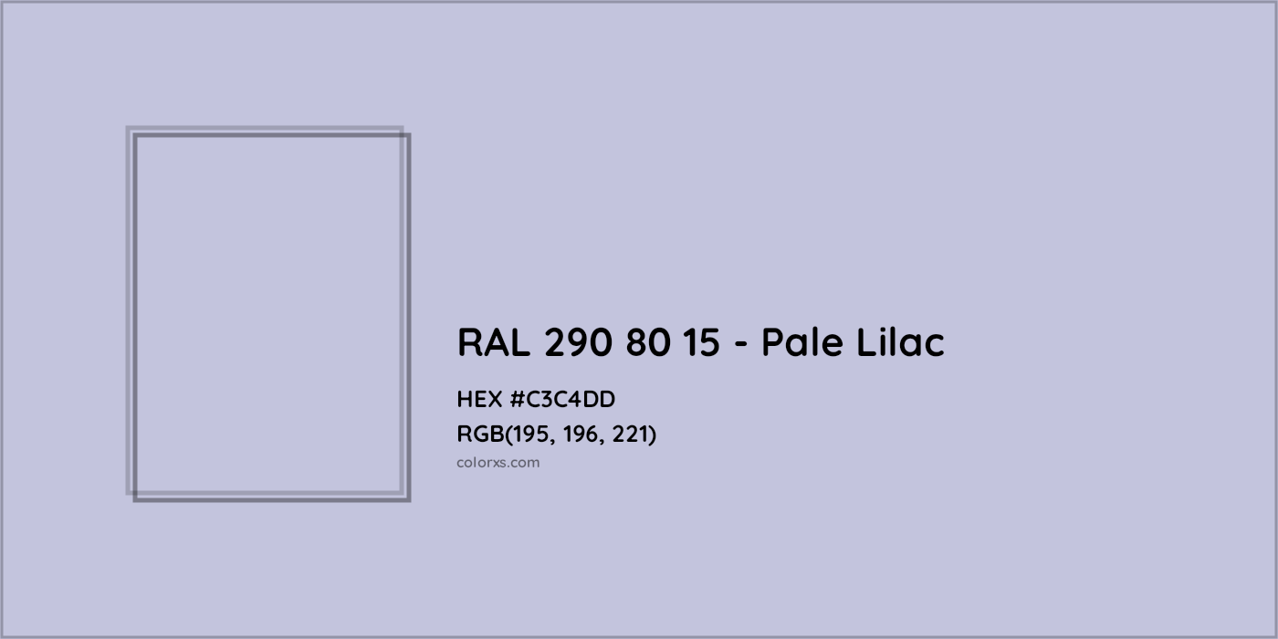 HEX #C3C4DD RAL 290 80 15 - Pale Lilac CMS RAL Design - Color Code
