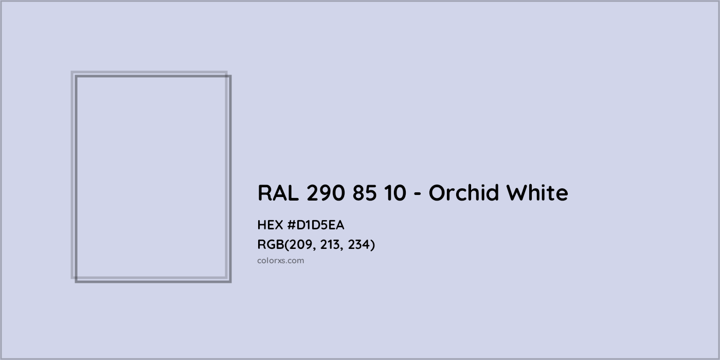 HEX #D1D5EA RAL 290 85 10 - Orchid White CMS RAL Design - Color Code