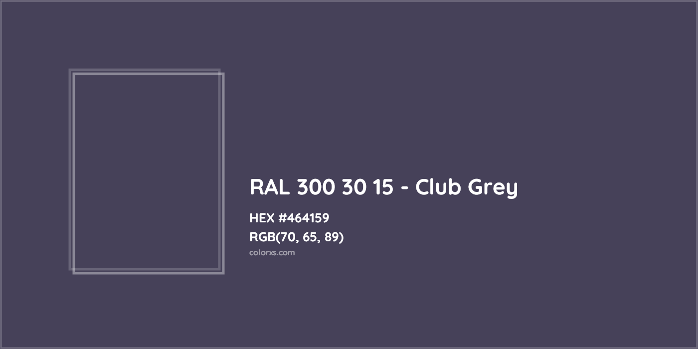 HEX #464159 RAL 300 30 15 - Club Grey CMS RAL Design - Color Code