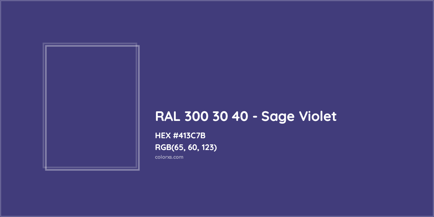 HEX #413C7B RAL 300 30 40 - Sage Violet CMS RAL Design - Color Code