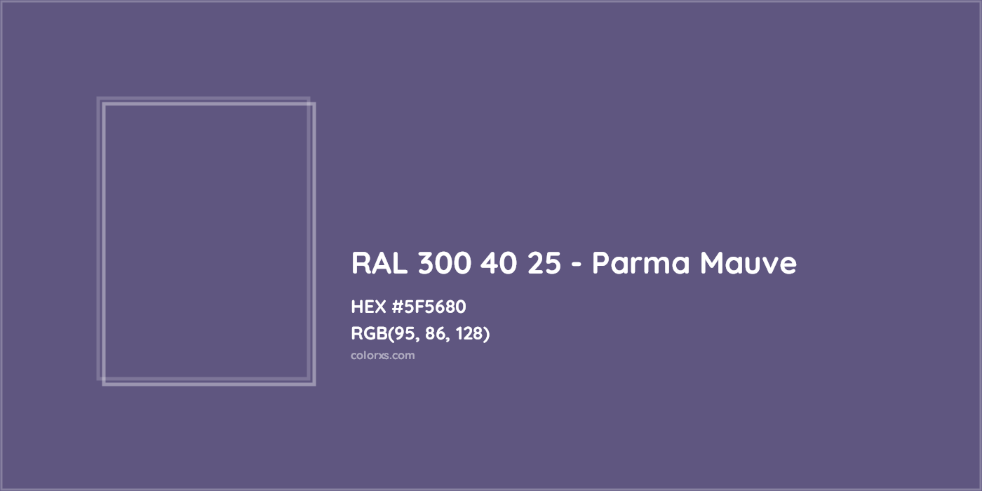 HEX #5F5680 RAL 300 40 25 - Parma Mauve CMS RAL Design - Color Code
