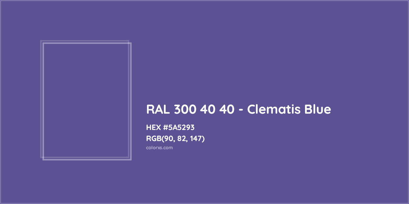 HEX #5A5293 RAL 300 40 40 - Clematis Blue CMS RAL Design - Color Code