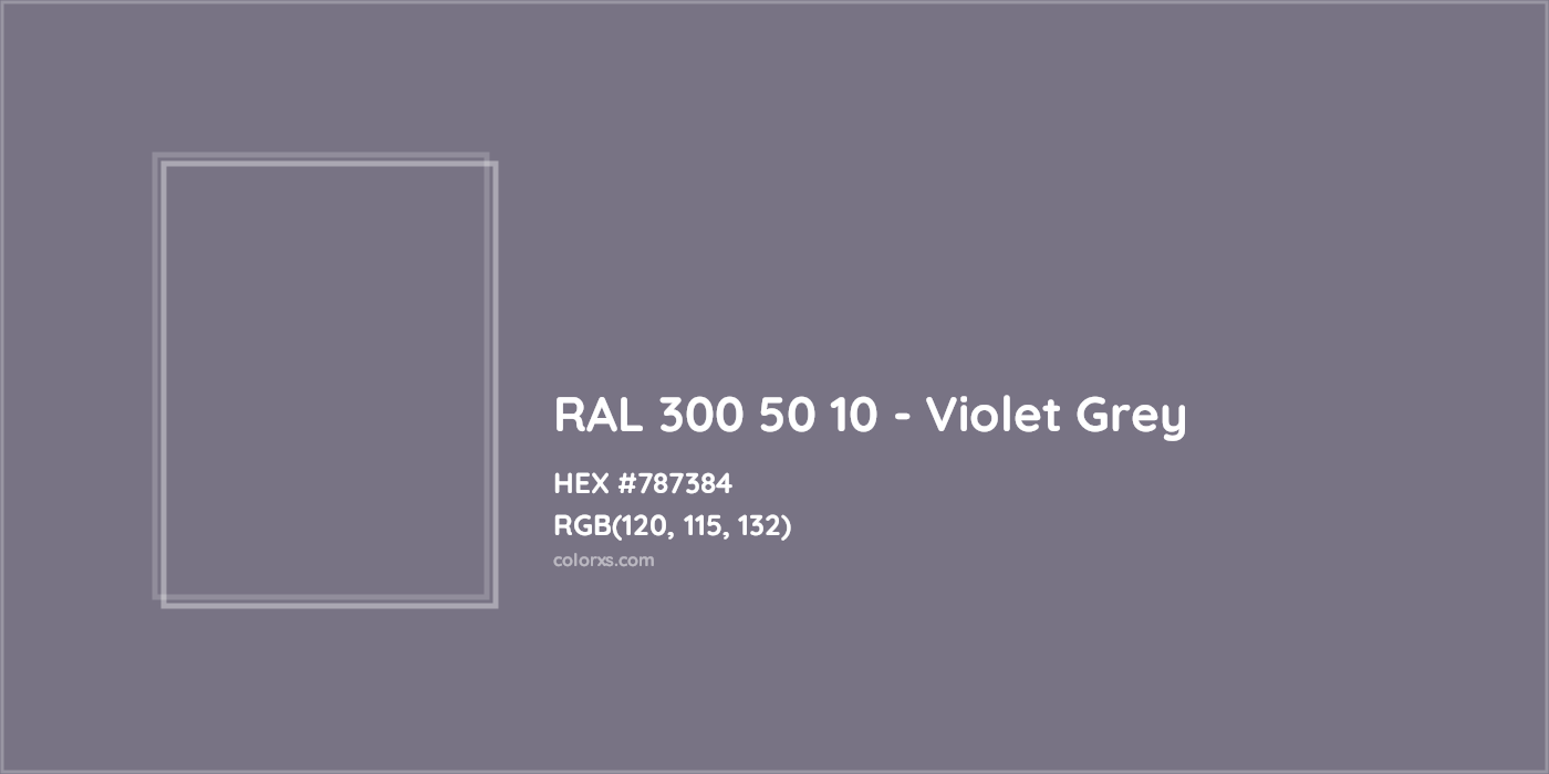 HEX #787384 RAL 300 50 10 - Violet Grey CMS RAL Design - Color Code