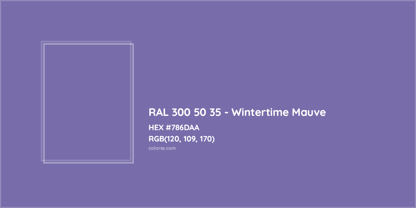 HEX #786DAA RAL 300 50 35 - Wintertime Mauve CMS RAL Design - Color Code