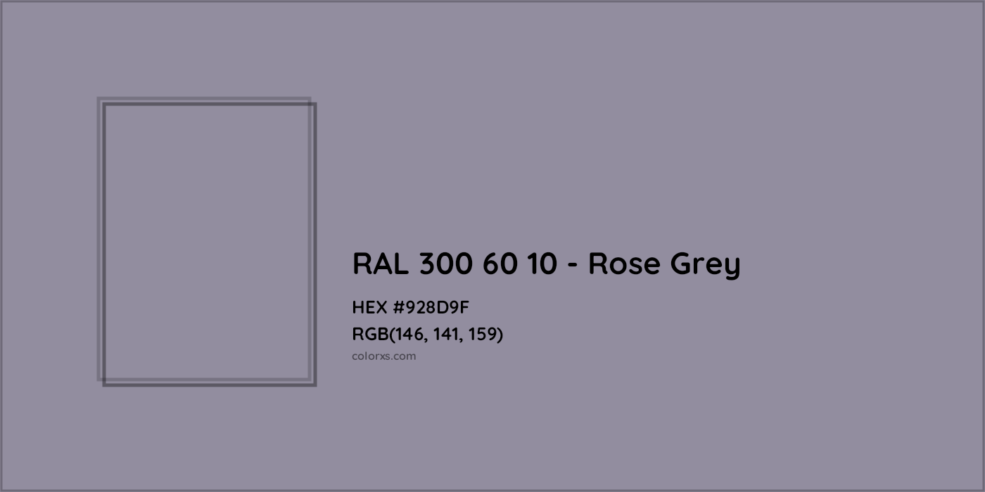 HEX #928D9F RAL 300 60 10 - Rose Grey CMS RAL Design - Color Code