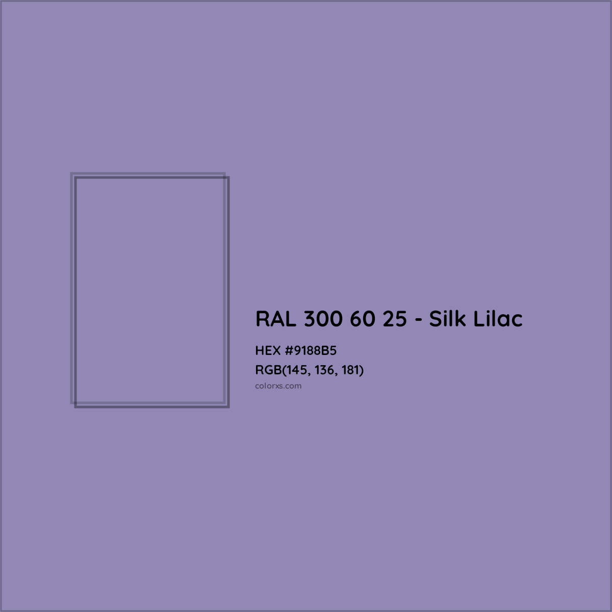 HEX #9188B5 RAL 300 60 25 - Silk Lilac CMS RAL Design - Color Code