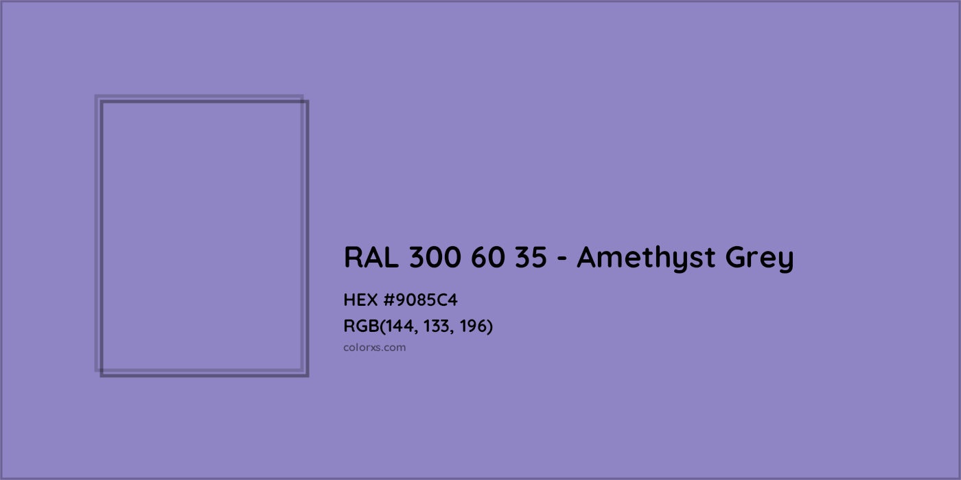 HEX #9085C4 RAL 300 60 35 - Amethyst Grey CMS RAL Design - Color Code