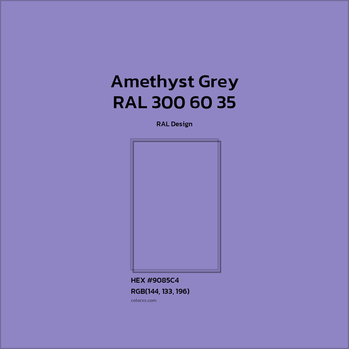 HEX #9085C4 RAL 300 60 35 - Amethyst Grey CMS RAL Design - Color Code