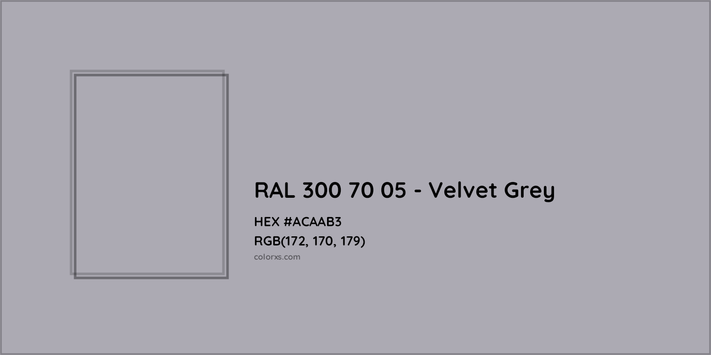 HEX #ACAAB3 RAL 300 70 05 - Velvet Grey CMS RAL Design - Color Code