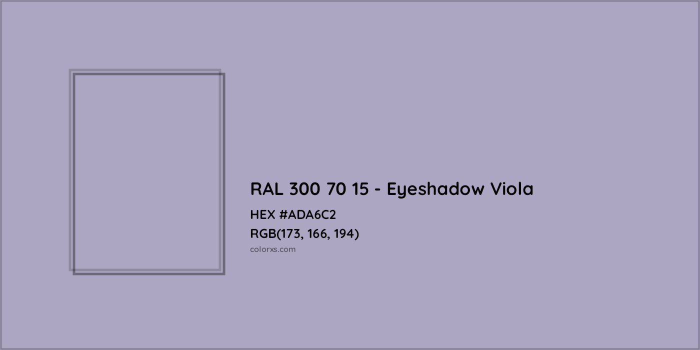 HEX #ADA6C2 RAL 300 70 15 - Eyeshadow Viola CMS RAL Design - Color Code