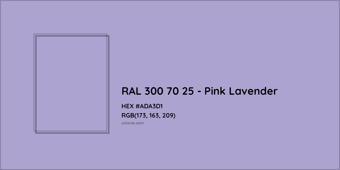 HEX #ADA3D1 RAL 300 70 25 - Pink Lavender CMS RAL Design - Color Code