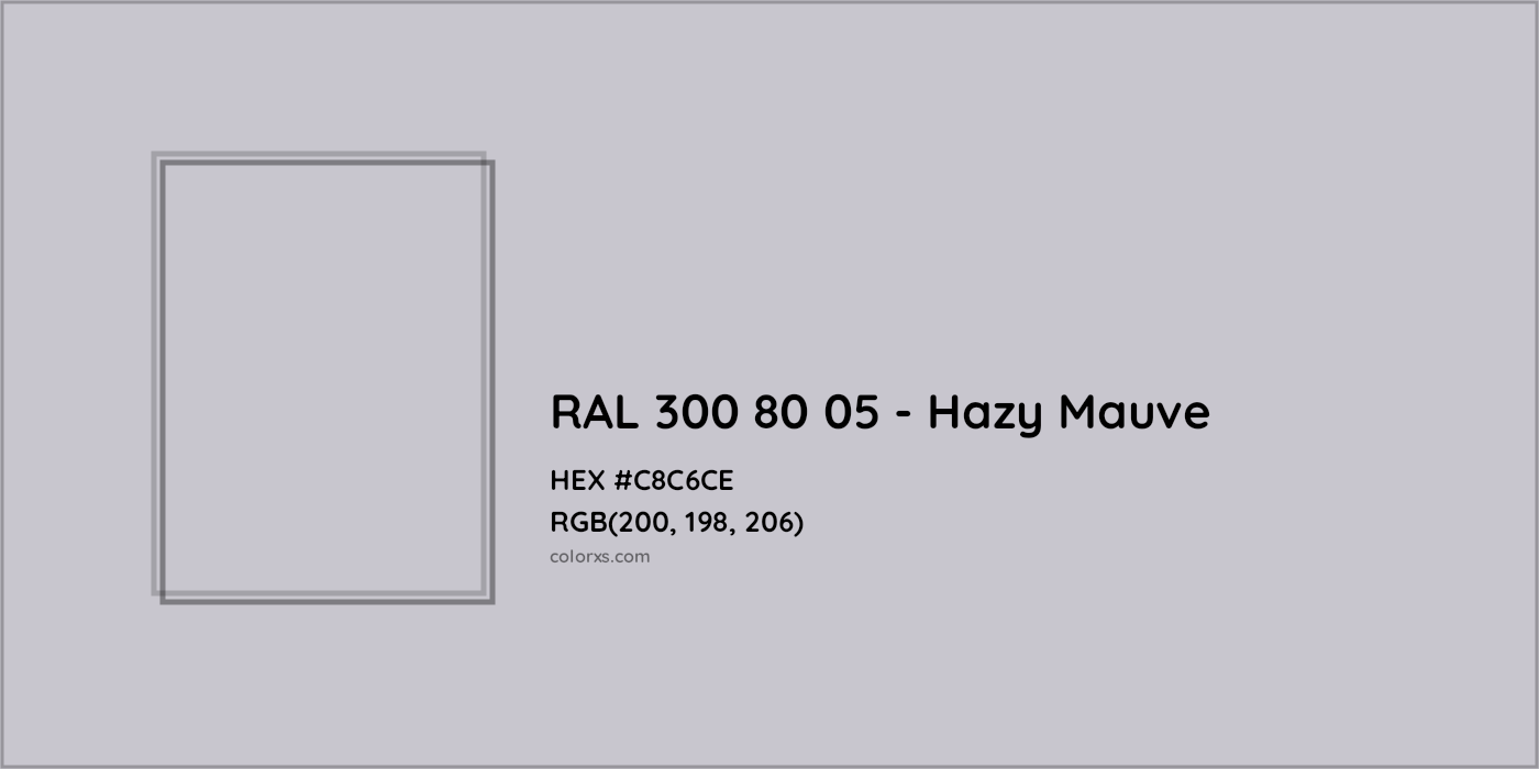 HEX #C8C6CE RAL 300 80 05 - Hazy Mauve CMS RAL Design - Color Code