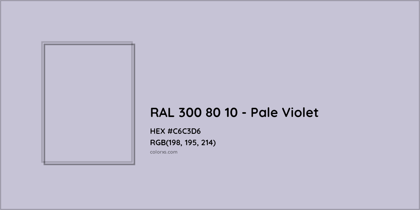 HEX #C6C3D6 RAL 300 80 10 - Pale Violet CMS RAL Design - Color Code