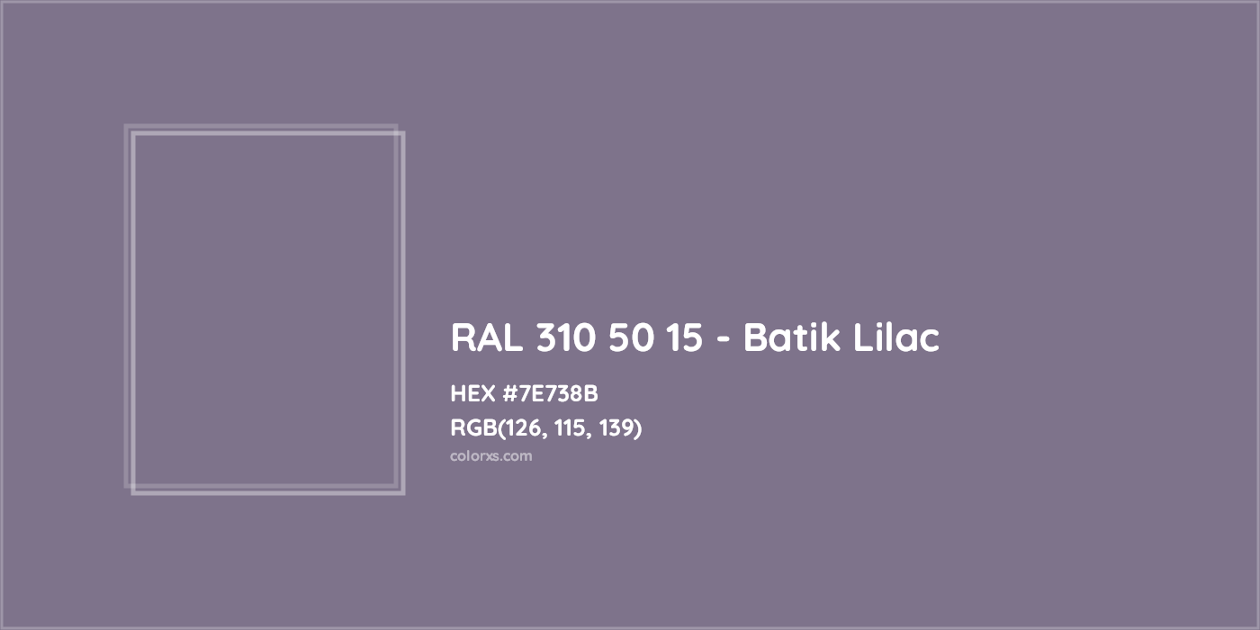 HEX #7E738B RAL 310 50 15 - Batik Lilac CMS RAL Design - Color Code