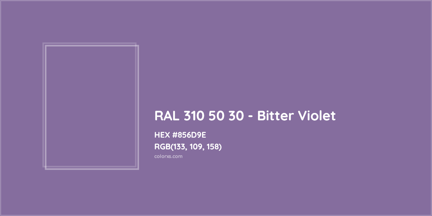 HEX #856D9E RAL 310 50 30 - Bitter Violet CMS RAL Design - Color Code