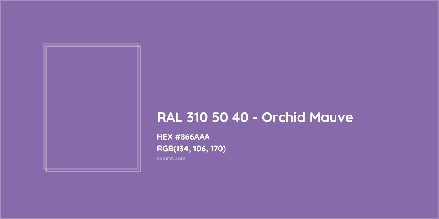 HEX #866AAA RAL 310 50 40 - Orchid Mauve CMS RAL Design - Color Code