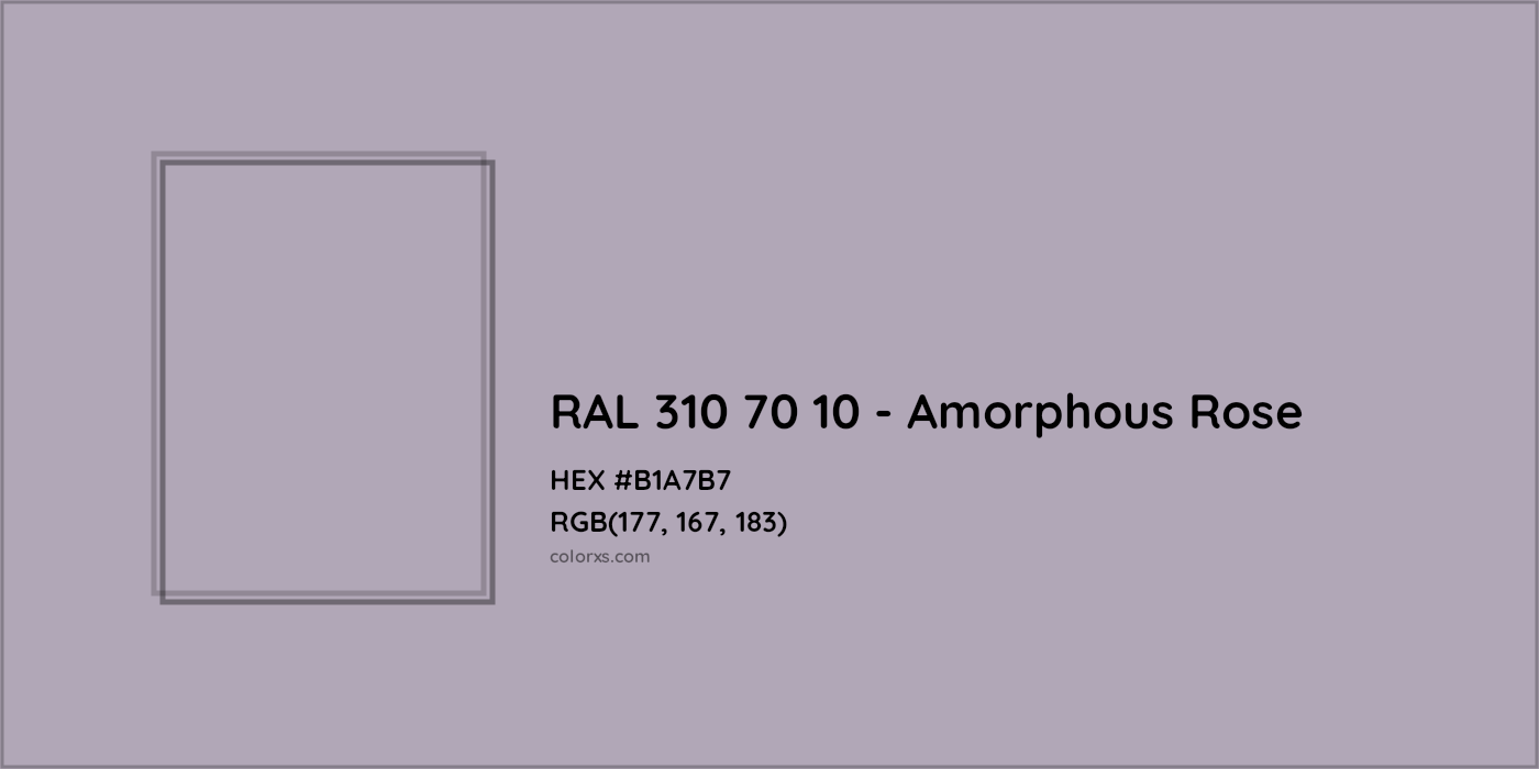 HEX #B1A7B7 RAL 310 70 10 - Amorphous Rose CMS RAL Design - Color Code