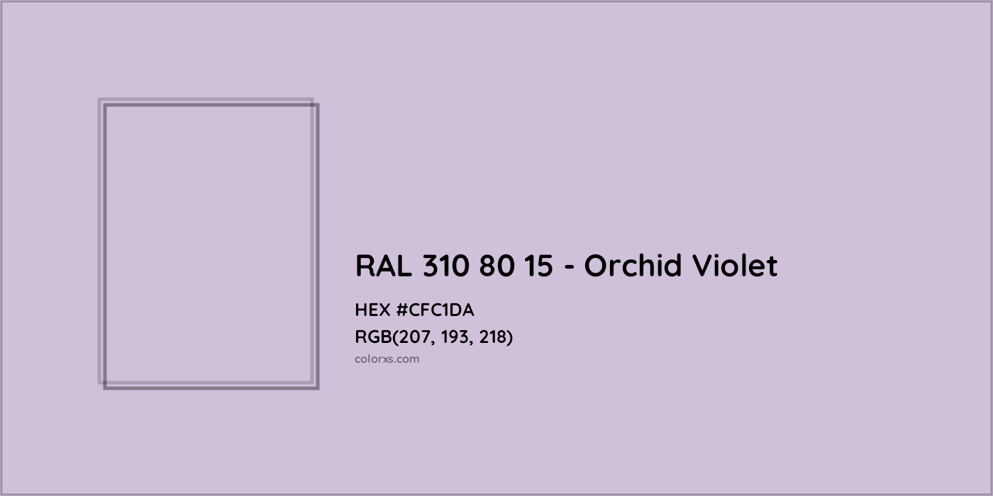 HEX #CFC1DA RAL 310 80 15 - Orchid Violet CMS RAL Design - Color Code